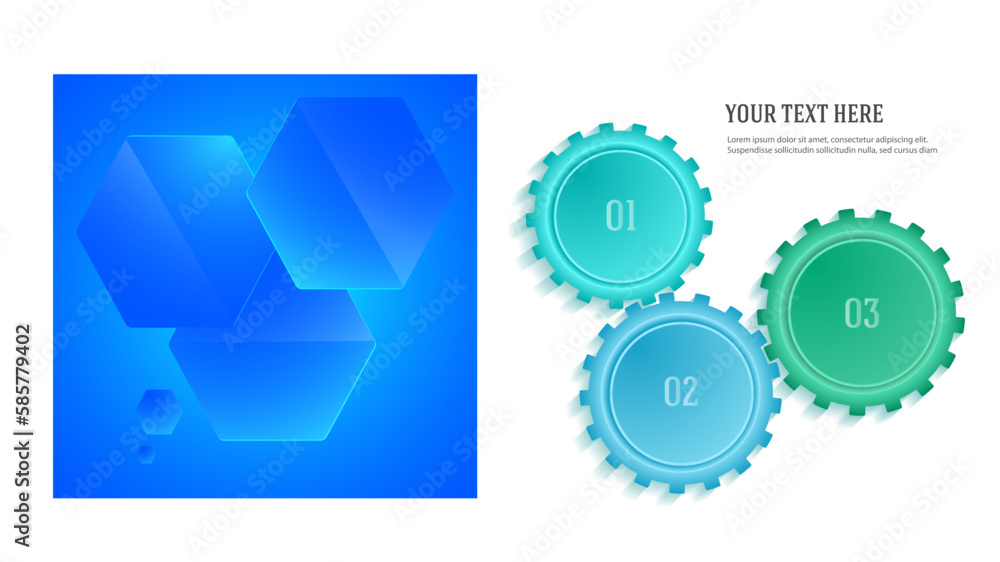 Wall mural set design business presentation template. vector illustration eps 10. can be used for chart process