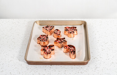 Christmas cookie-cutter peppermint fudge
