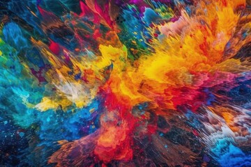 Obraz na płótnie Canvas vibrant and colorful abstract background. Generative AI