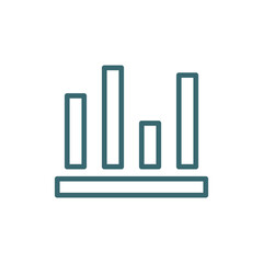 column chart icon. Thin line column chart icon from business and finance collection. Outline vector isolated on white background. Editable column chart symbol can be used web and mobile