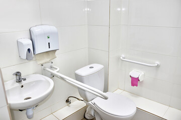A toilet in a medical institution. Observance of hygiene.