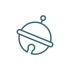 sleigh bell icon. Thin line sleigh bell icon from culture and civilization collection. Outline vector isolated on white background. Editable sleigh bell symbol can be used web and mobile