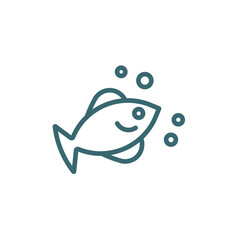 marine fish icon. Thin line marine fish icon from culture and civilization collection. Outline vector isolated on white background. Editable marine fish symbol can be used web and mobile