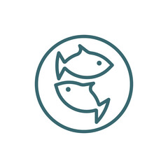 imperial carp icon. Thin line imperial carp icon from culture and civilization collection. Outline vector isolated on white background. Editable imperial carp symbol can be used web and mobile