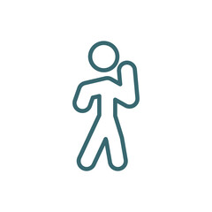 proud human icon. Thin line proud human icon from feeling and reaction collection. Outline vector isolated on white background. Editable proud human symbol can be used web and mobile