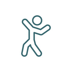 positive human icon. Thin line positive human icon from feeling and reaction collection. Outline vector isolated on white background. Editable positive human symbol can be used web and mobile