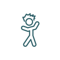 irritated human icon. Thin line irritated human icon from feeling and reaction collection. Outline vector isolated on white background. Editable irritated human symbol can be used web and mobile