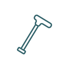 walking stick icon. Thin line walking stick icon from medical collection. Outline vector isolated on white background. Editable walking stick symbol can be used web and mobile