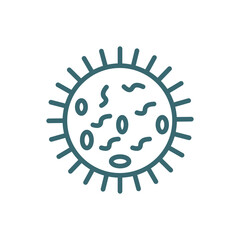 germs icon. Thin line germs icon from medical collection. Outline vector isolated on white background. Editable germs symbol can be used web and mobile