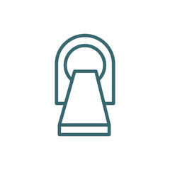 scan icon. Thin line scan icon from medical collection. Outline vector isolated on white background. Editable scan symbol can be used web and mobile