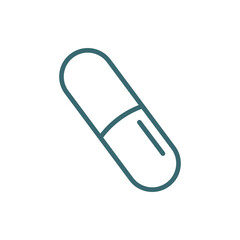 pill icon. Thin line pill icon from medical collection. Outline vector isolated on white background. Editable pill symbol can be used web and mobile