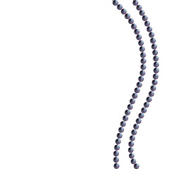 Pearls. Beads. Jewelry. Beautiful vector background. Garland. Festive decoration. Black Pearl.