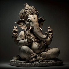Statue of the god Ganesh. Generative AI.