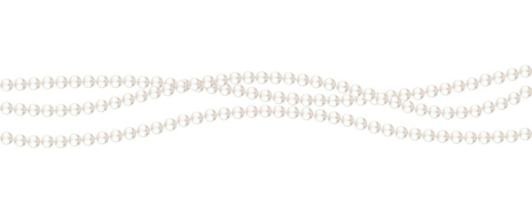 Pearls. Beads. Jewelry. Beautiful vector background. Garland. Festive decoration.
