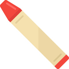 赤色のクレヨンのイラスト
