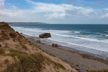 Destroyed Blockhaus in Normandy France