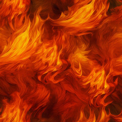 seamless repeatable fire texture pattern, abstract red flames, generative ai