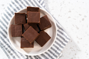 Homemade plain fudge