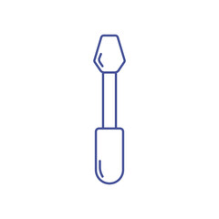 Screwdriver simple linear icon. Tool for construction, repair. Equipment for engineers, mechanics. Outline. Logo, symbol, sign for mobile concept and web design. Vector illustration, white background