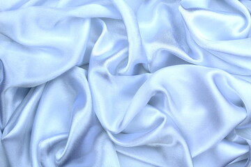 Obraz premium Satin beautiful fabric of gray color lies with drapery.