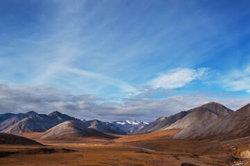 Mountains in tundra