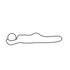 Depression of a person is lying, contour 