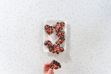 Christmas cookie-cutter peppermint fudge