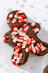 Christmas cookie-cutter peppermint fudge