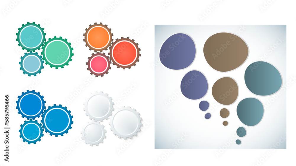 Wall mural set design business presentation template. vector illustration eps 10. can be used for chart process