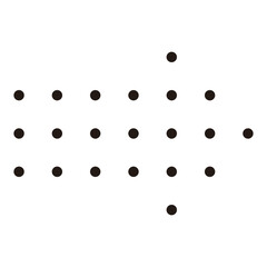 Minimalist Dotted Shape