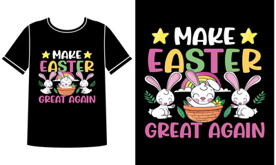 Easter great again t shirt design concept