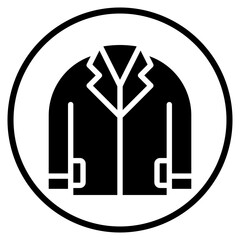 lab coat glyph icon