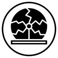 tesla ball glyph icon