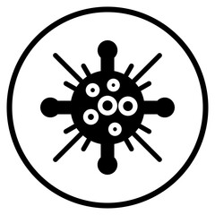 Obraz premium virus glyph icon