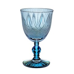 Unique Retro Colored Wine Glass on white background