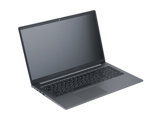 Laptop on white background