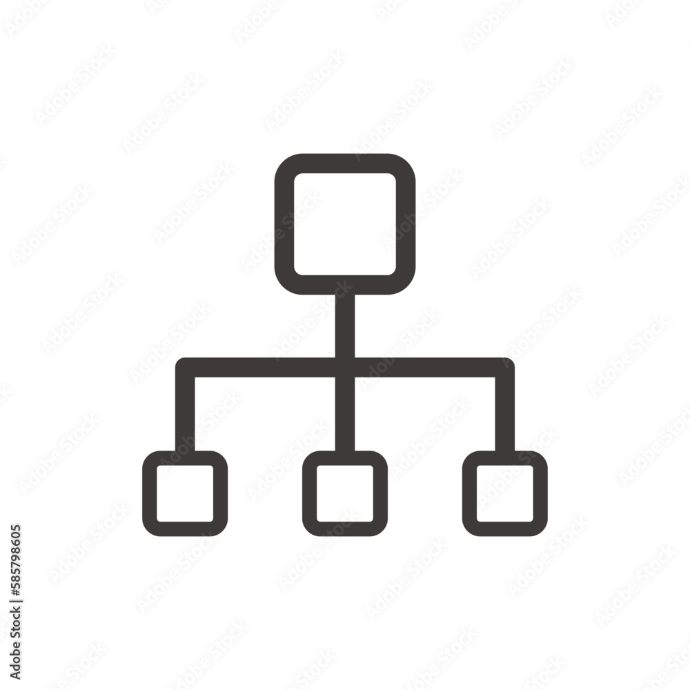 Poster simple organization icon. structure. vector.