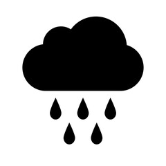 Fototapeta na wymiar Rain silhouette icon. Heavy rain. Rainy day. Vector.