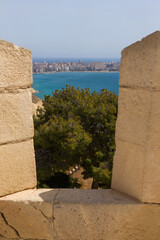 View of Cabo de la Huerta from a battlement of the Castle of Alicante  