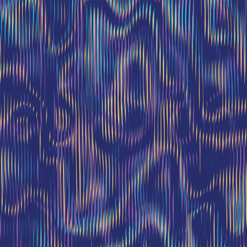 Gradient wavy vibrant background. Polar aurora, rainbow fairytale texture. Iridescent pearlescent holographic paper with moire effect. Striped ripples pattern. Vector illustration