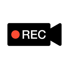 Film camera icon for REC. Vector. - obrazy, fototapety, plakaty
