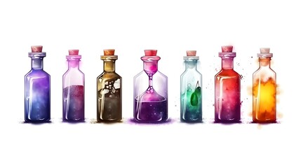 Obraz na płótnie Canvas potion icons for games 