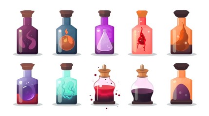 potion icons for games
 - obrazy, fototapety, plakaty