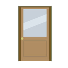 Flat vector design of door.