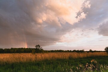 Niebo z tęczą po burzy © KoLesfot