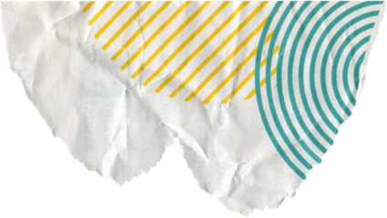 Light textured scrap of magazine paper	
