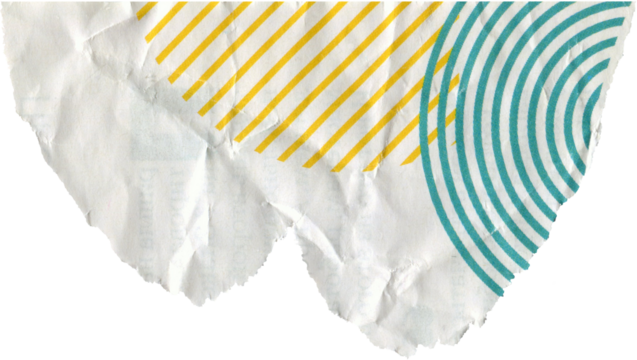 Light textured scrap of magazine paper	
