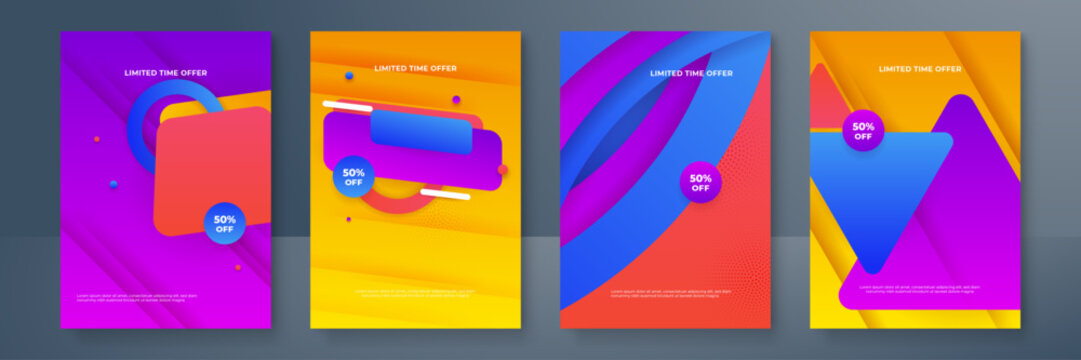 3D flash sale banner template design for web or social media.