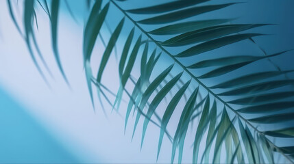Exotic palm tree foliage design, Generative AI