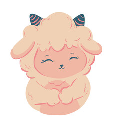 Eid Al-Adha Sheep Character